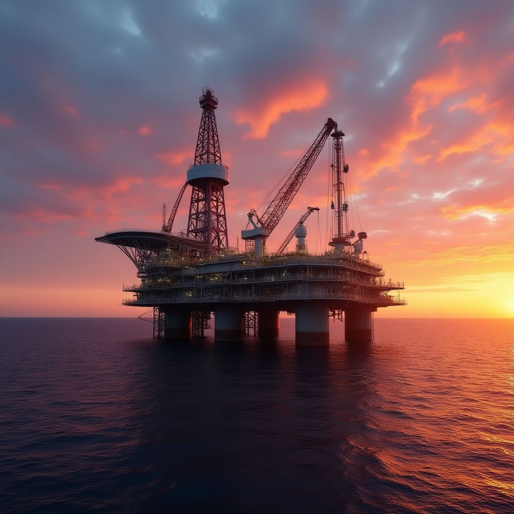 Plataforma petrolera de YPF en Vaca Muerta